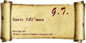 Gern Tímea névjegykártya