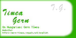 timea gern business card